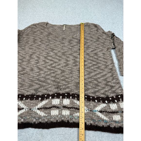 Free People Womens Size M Oversized Pullover Knit Sweater - Picture 5 of 12